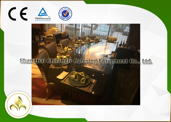خرید رستوران سرپوشیده Teppanyaki گریل گازی با ظرفیت 10 صندلی برای مرغ گوشت گاو online manufacture