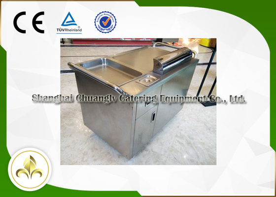 خرید S/S Barbeque Mobile Teppanyaki Grill Outdoor Flat Top Griddle با راندمان بالا online manufacture