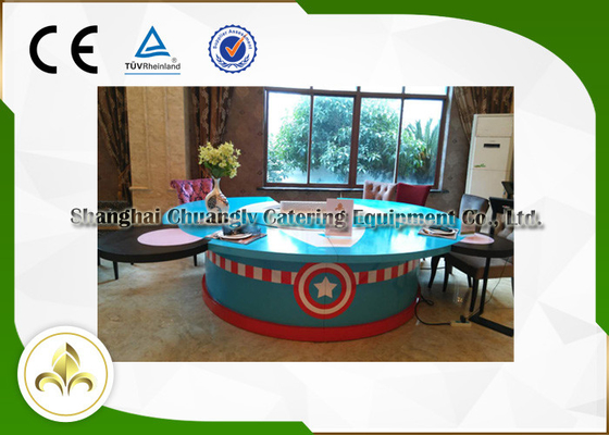 خرید گریل ناهار خوری ژاپنی دایره میز چوبی رنگ شده، گریل تپانیاکی در فضای باز / داخلی online manufacture