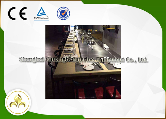 خرید میز ناهار خوری مستطیلی سه اجاق گاز هیباچی در فضای باز online manufacture