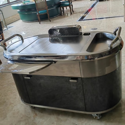 خرید میز کباب پز سیار گازی Teppanyaki میز گریل استیل هیباچی online manufacture