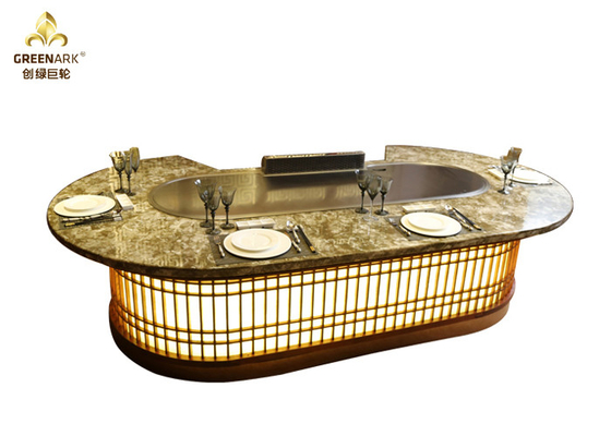 خرید میز کباب پز Teppanyaki استیل ضد زنگ گرمایش الکترومغناطیسی 380 ولت online manufacture