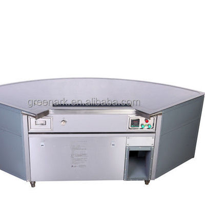 خرید 9 Seats Fan Shape Teppanyaki Grill Table with 20mm Thick Food-Grade Alloy Steel and 380V/8KW Power تولید آنلاین