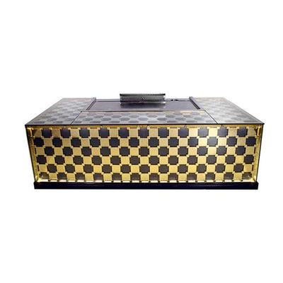 خرید 1.6m 8KW Gas Teppanyaki Grill Table with 8 Seats and Lower Exhaust for Commercial Use تولید آنلاین