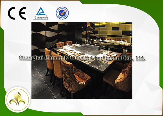 میز کباب پز ده نفره گاز مایع / لوله گاز طبیعی Teppanyaki , میز کباب پز هیباچی مسکونی