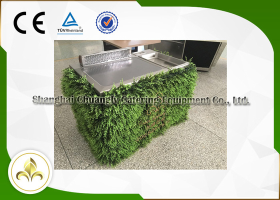 میز بالای گریل تجهیزات سیار هیباچی گواهینامه CE ISO9001