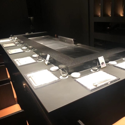 رستوران استیل ضد زنگ Hibachi میز کباب با طراحی سفارشی