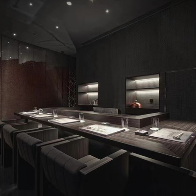 8 - 10 صندلی رستوران ژاپنی Teppanyaki میز کباب شکل مستطیل