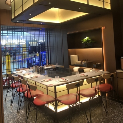 دستگاه کباب پز لوکس استیل ضد زنگ میز کباب پز Teppanyaki