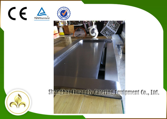 میز کباب پز 8 صندلی پایین دود اگزوز مستطیل برقی قابل حمل Teppanyaki