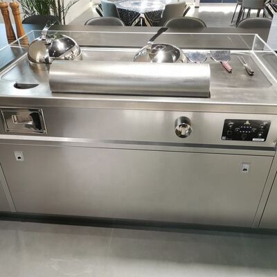 Commercial Hibachi Japanese Grill 8 Person Table Teppanyaki Griddle for Restaurant